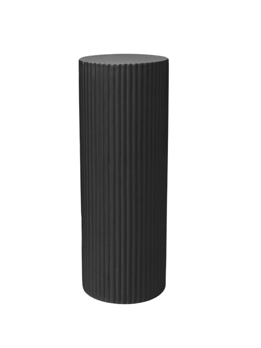 black ribbed plinth perth event hire perth party hire decoration hire perth party decor hire near me