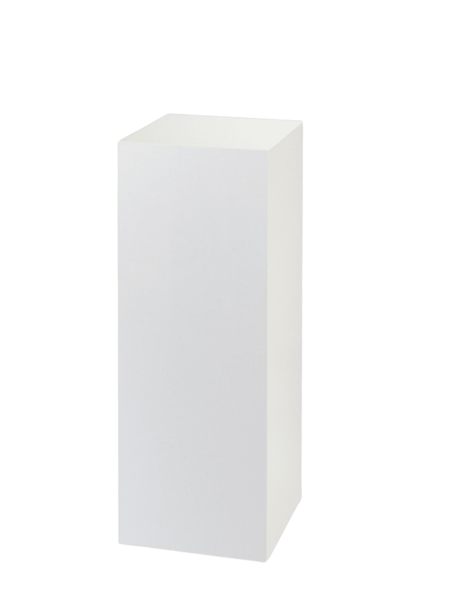white plinth
