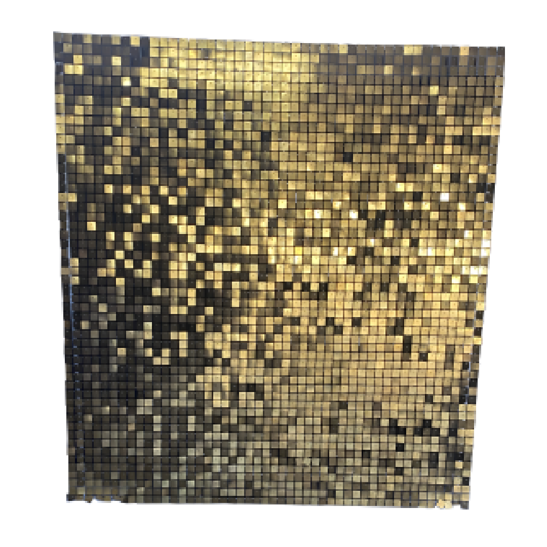 gold shimmer backdrop wall