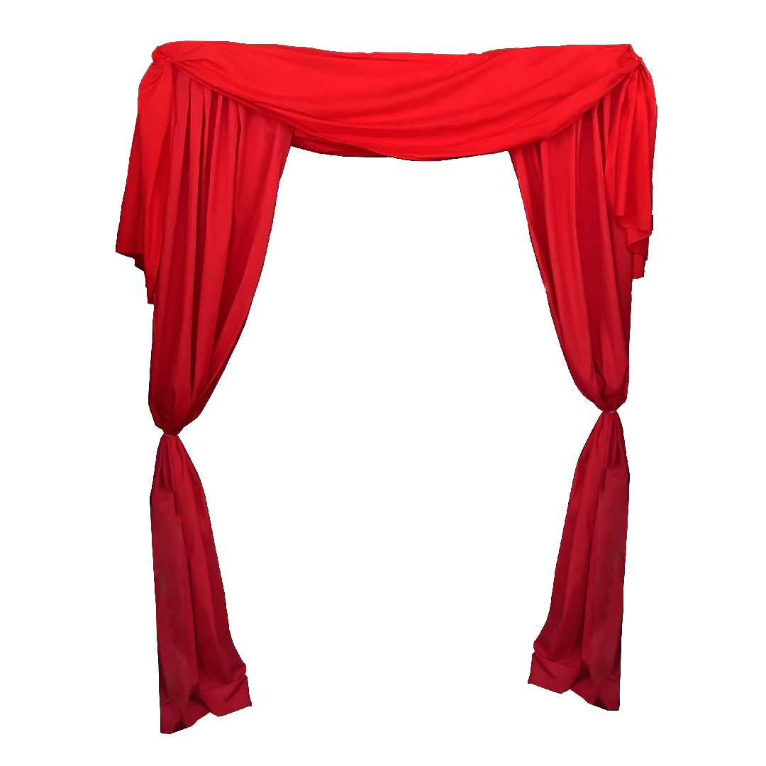 red curtains backdrop