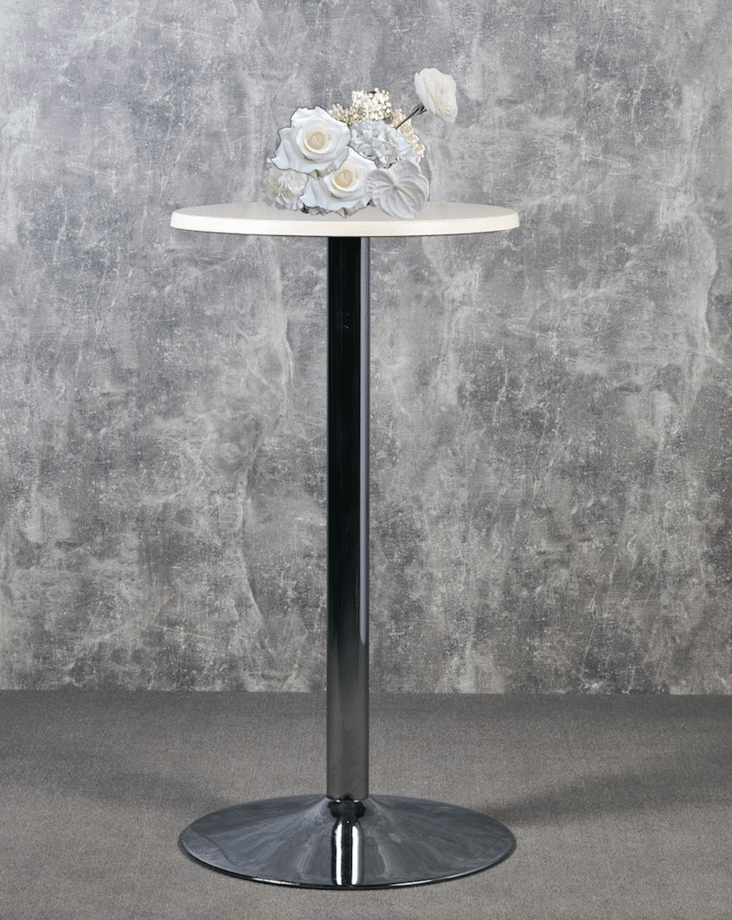 bar table floral arrangement