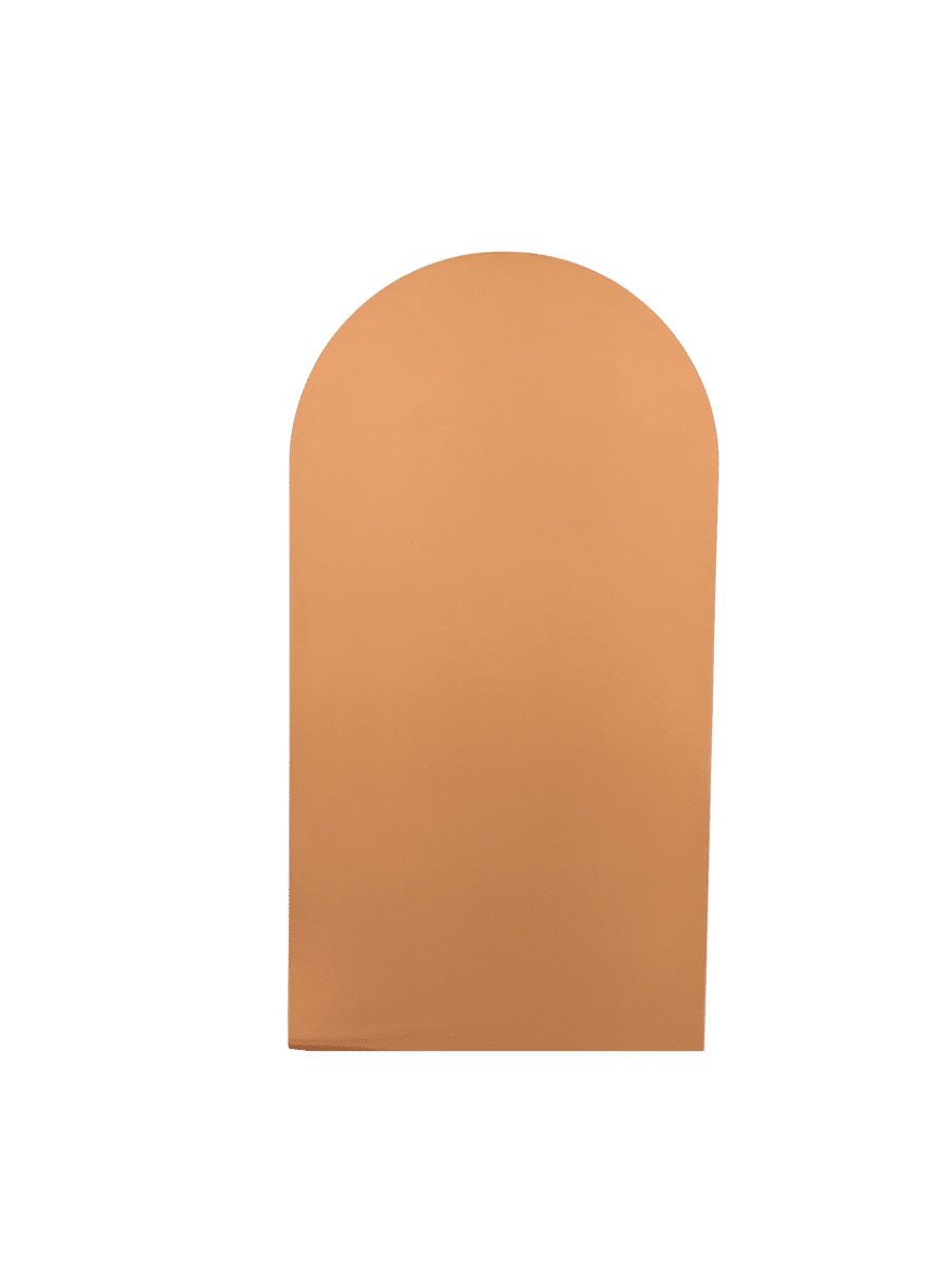 orange arch backdrop wall