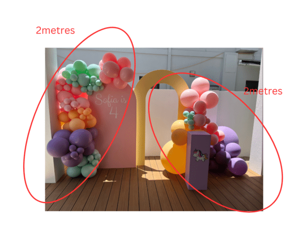 balloon garland dimensions
